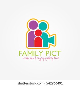 Family Picture Logo Design Template. Creative logo design for movie and television industry