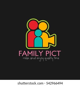 Family Picture Logo Design Template. Creative logo design for movie and television industry