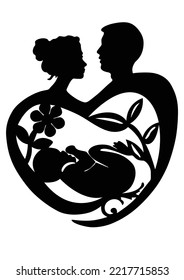 family plan clipart wall sticker 