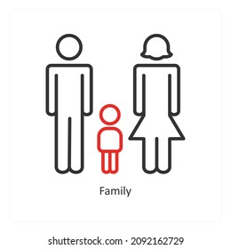 Family Or Family Planning Icon Concept