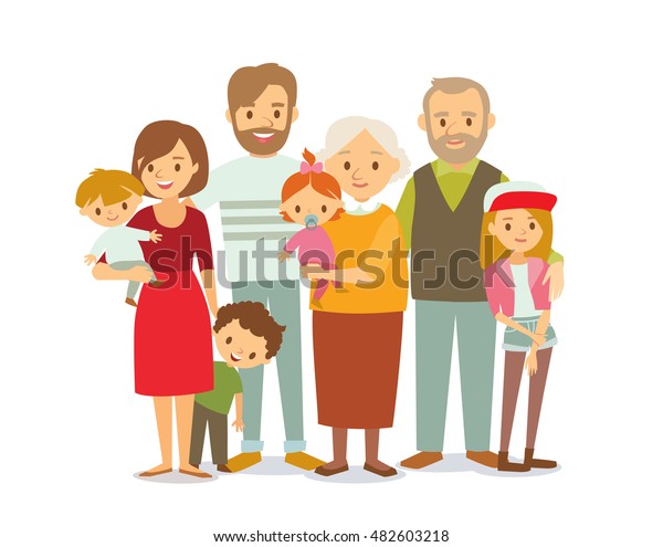 Family Portrait Stock Vector (Royalty Free) 482603218