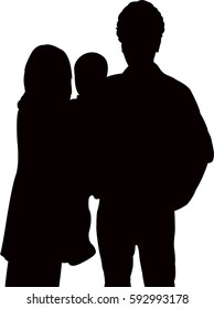 a family portrait, silhouette vector