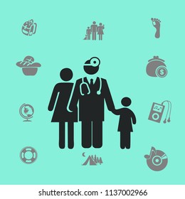 Family practice vector illustration