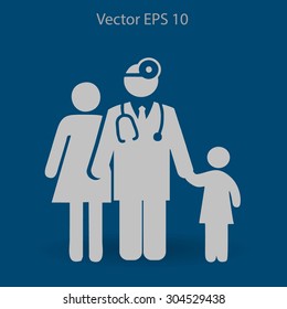 Family practice vector illustration