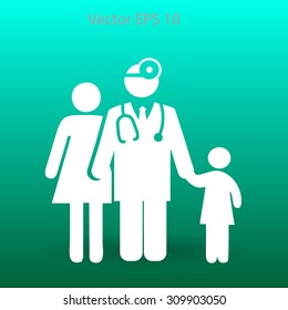 Family practice vector illustration