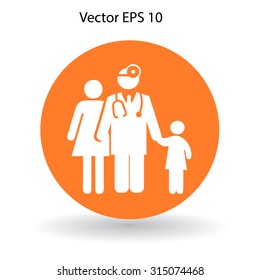 Family practice vector illustration