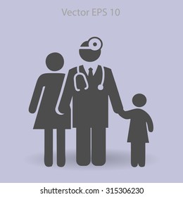 Family practice vector illustration