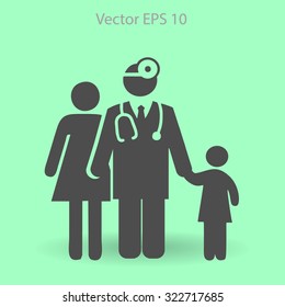 Family practice vector illustration