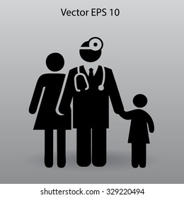 Family practice vector illustration