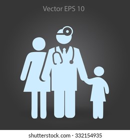 Family practice vector illustration