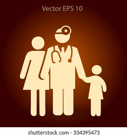 Family practice vector illustration