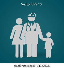 Family practice vector illustration