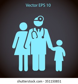 Family practice vector illustration