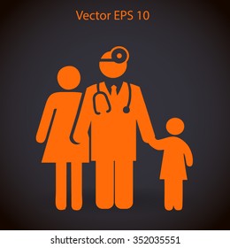Family practice vector illustration