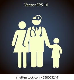 Family practice vector illustration