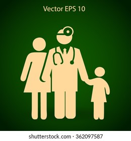 Family practice vector illustration