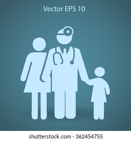Family practice vector illustration