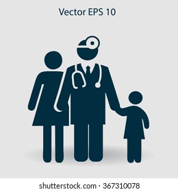 Family practice vector illustration