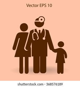 Family practice vector illustration