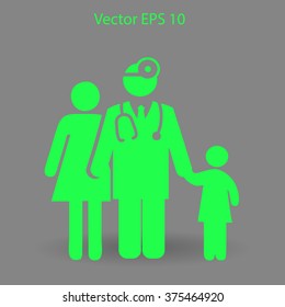 Family practice vector illustration