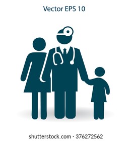 Family practice vector illustration