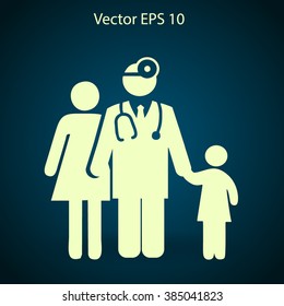 Family practice vector illustration