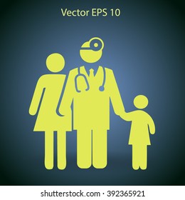 Family practice vector illustration