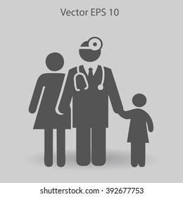 Family practice vector illustration