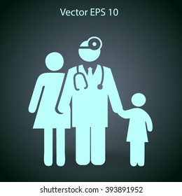 Family practice vector illustration