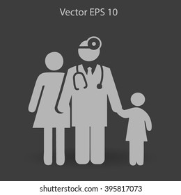 Family practice vector illustration