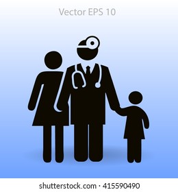 Family practice vector illustration