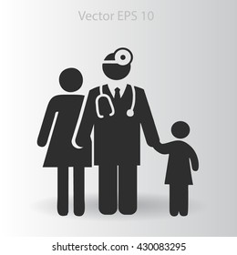 Family practice vector illustration