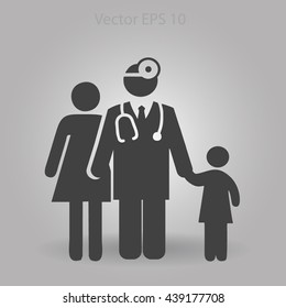 Family practice vector illustration