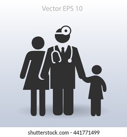 Family practice vector illustration