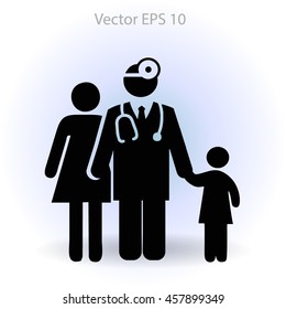 Family practice vector illustration