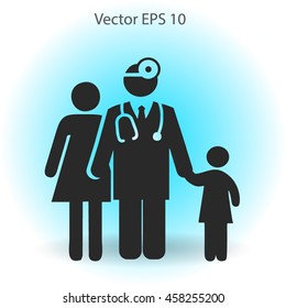Family practice vector illustration