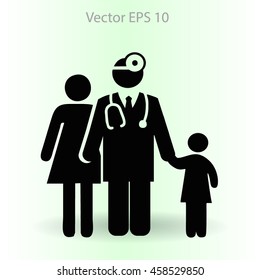 Family practice vector illustration