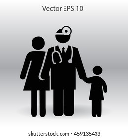 Family practice vector illustration