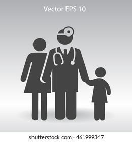 Family practice vector illustration
