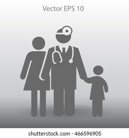 Family practice vector illustration