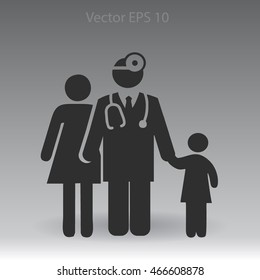 Family practice vector illustration