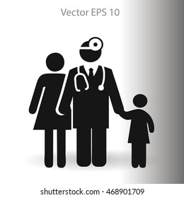 Family practice vector illustration