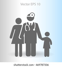 Family practice vector illustration