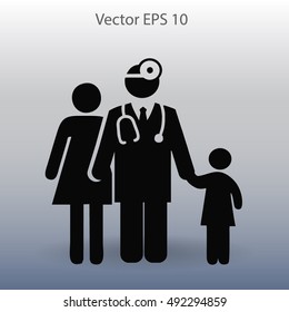Family practice vector illustration