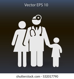 Family practice vector illustration