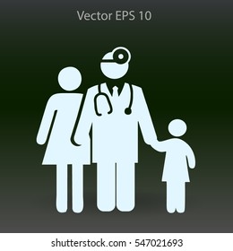 Family practice vector illustration
