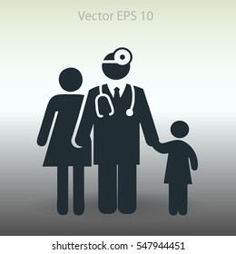 Family practice vector illustration