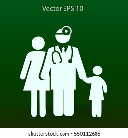Family practice vector illustration