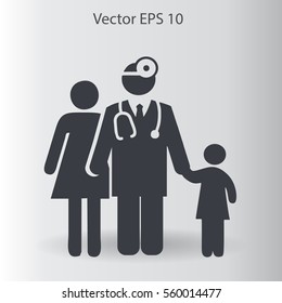 Family practice vector illustration