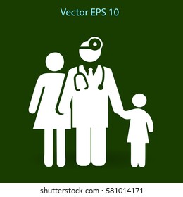 Family practice vector illustration